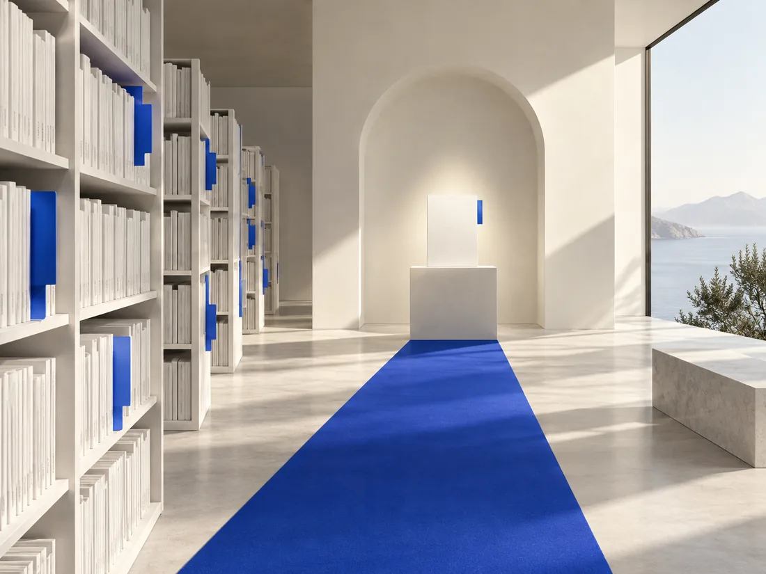Conceptual studio image of structured information and search discovery.